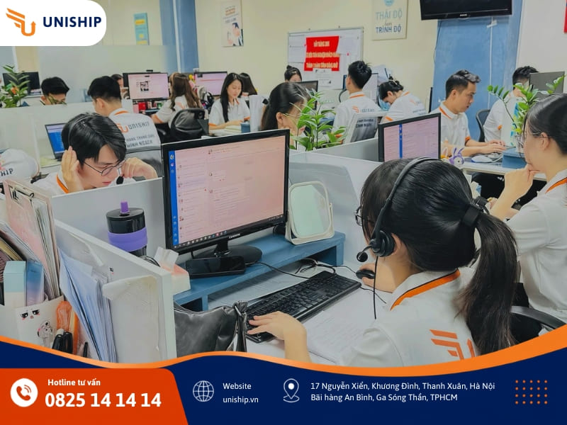 Đội ngũ Uniship sẵn sàng hỗ trợ khách hàng trong thủ tục nhập khẩu thức ăn chăn nuôi thủy sản