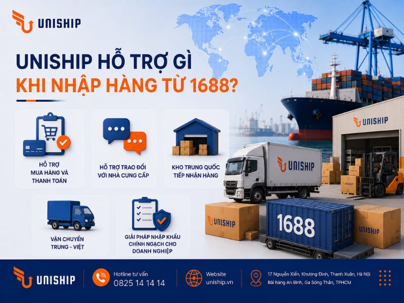Uniship hỗ trợ khách hàng mua hàng tối ưu trên 1688