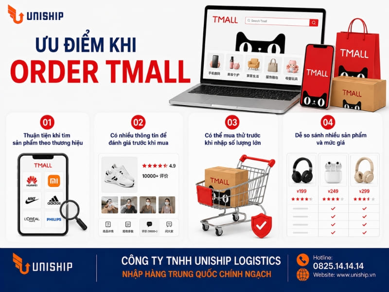 Ưu điểm khi Order Tmall