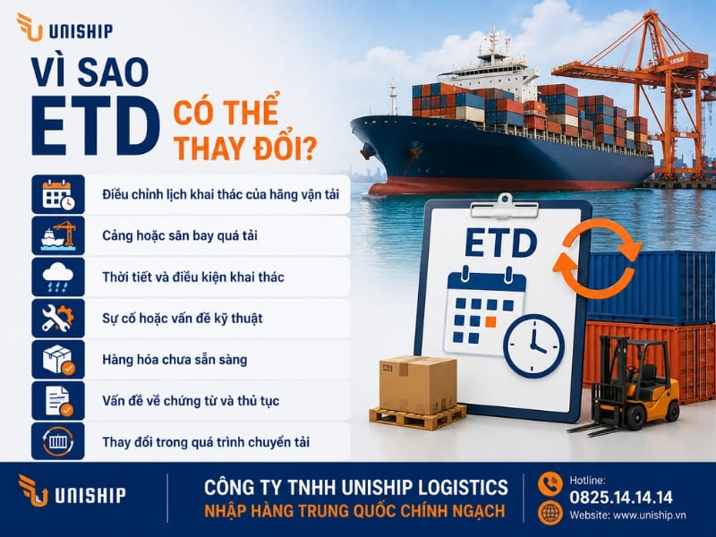 Nguyên nhân khiến ETD có thể thay đổi