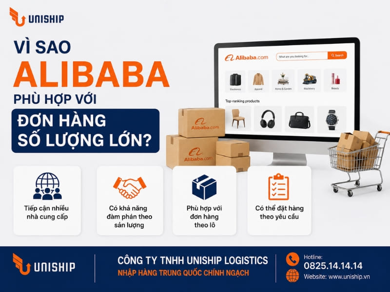 Lý do Alibaba phù hợp với đơn hàng số lượng lớn