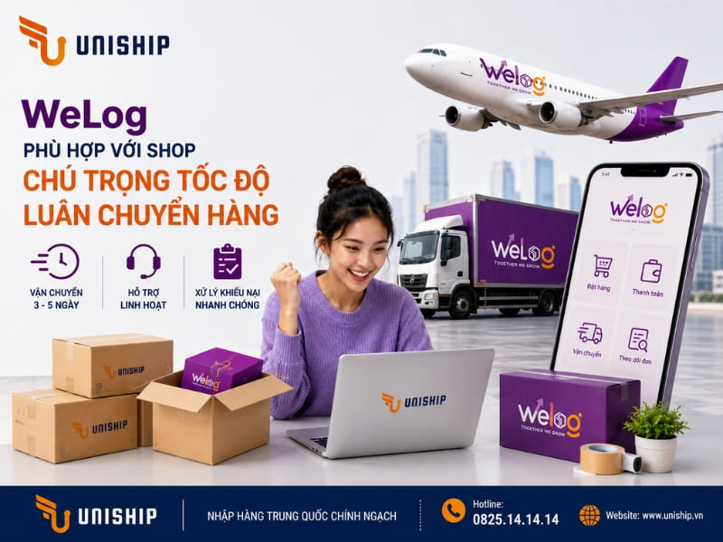 WeLog - Phù hợp với shop chú trọng tốc độ luân chuyển hàng