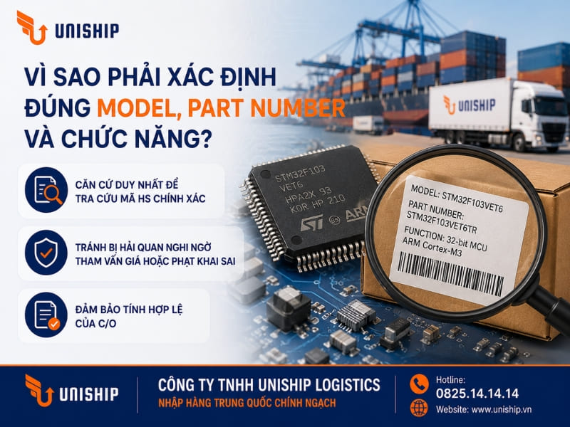 Lý do phải xác định đúng Model, Part Number và chức năng