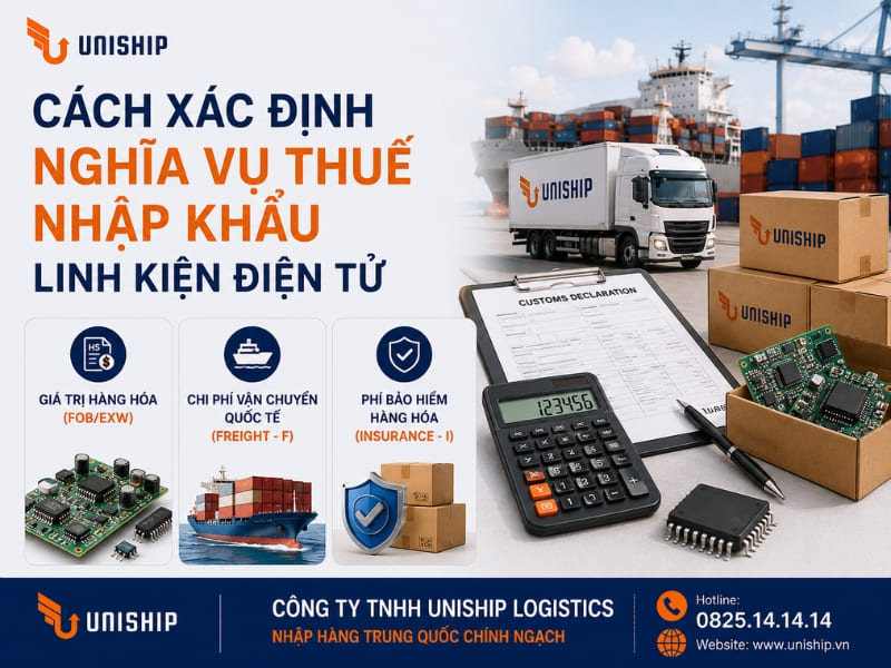 Cách xác định nghĩa vụ thuế nhập khẩu linh kiện điện tử