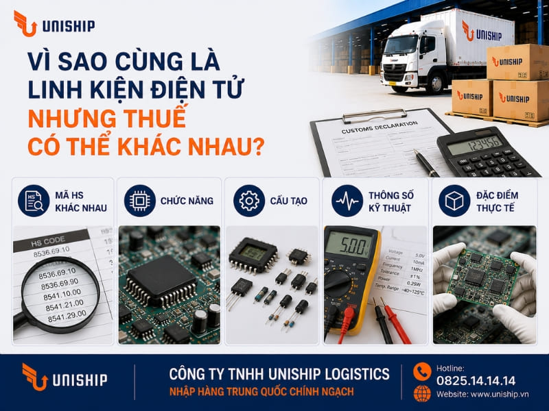 Những yếu tố ảnh hưởng đến thuế nhập khẩu linh kiện điện tử
