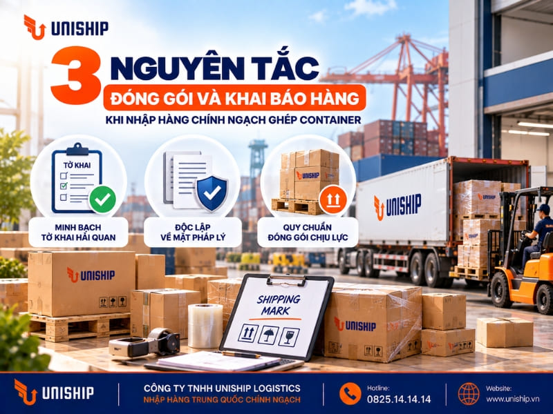 3 Nguyên tắc đóng gói và khai báo hàng khi nhập hàng chính ngạch ghép container chủ shop cần biết