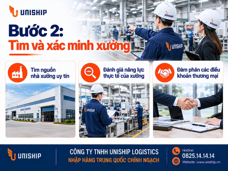 Bước 2: Tìm và xác minh xưởng