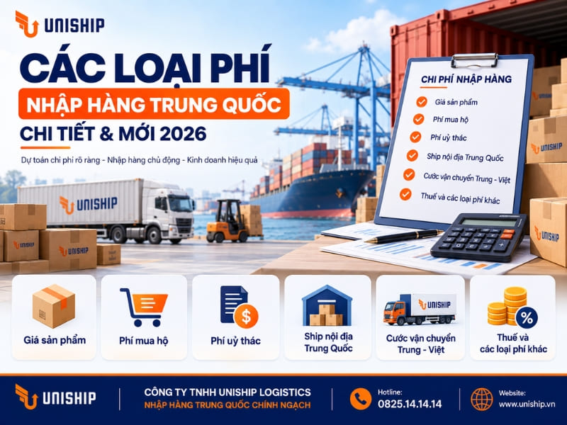 Các loại phí nhập hàng Trung Quốc chi tiết