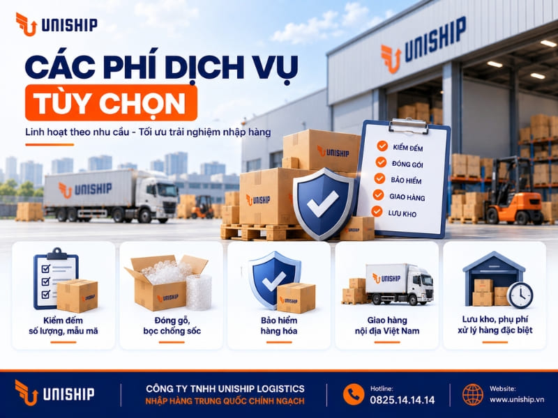 Các phí dịch vụ tùy chọn