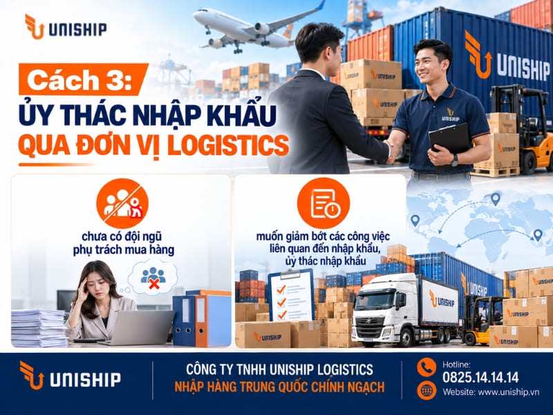 Cách 3: Ủy thác nhập khẩu qua đơn vị logistics
