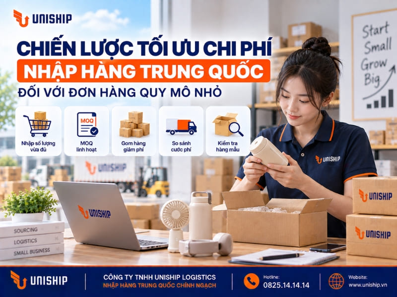 Chiến lược tối ưu chi phí nhập hàng Trung Quốc đối với đơn hàng quy mô nhỏ