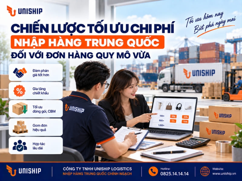 Chiến lược tối ưu chi phí nhập hàng Trung Quốc đối với đơn hàng quy mô vừa