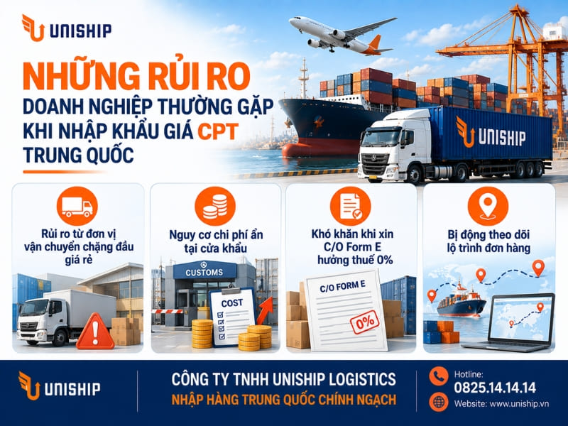 Những rủi ro doanh nghiệp thường gặp khi nhập khẩu giá CPT Trung Quốc