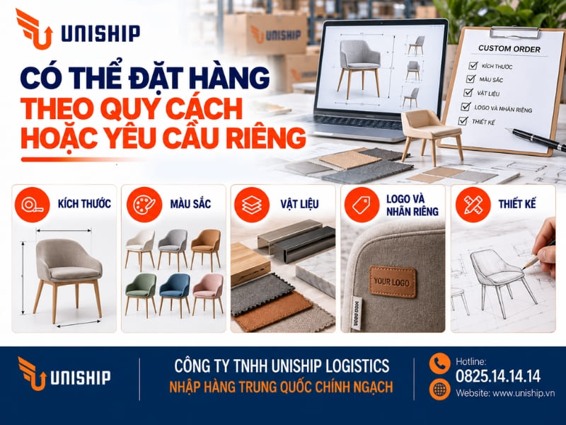 Có thể đặt hàng theo quy cách hoặc yêu cầu riêng