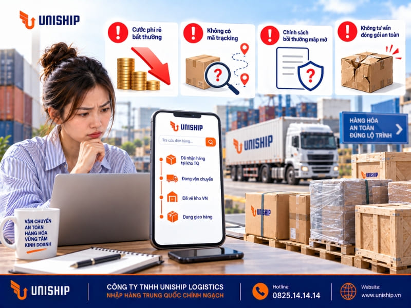 Dấu hiệu nhận biết sớm đơn vị vận chuyển/tuyến đường có rủi ro cao
