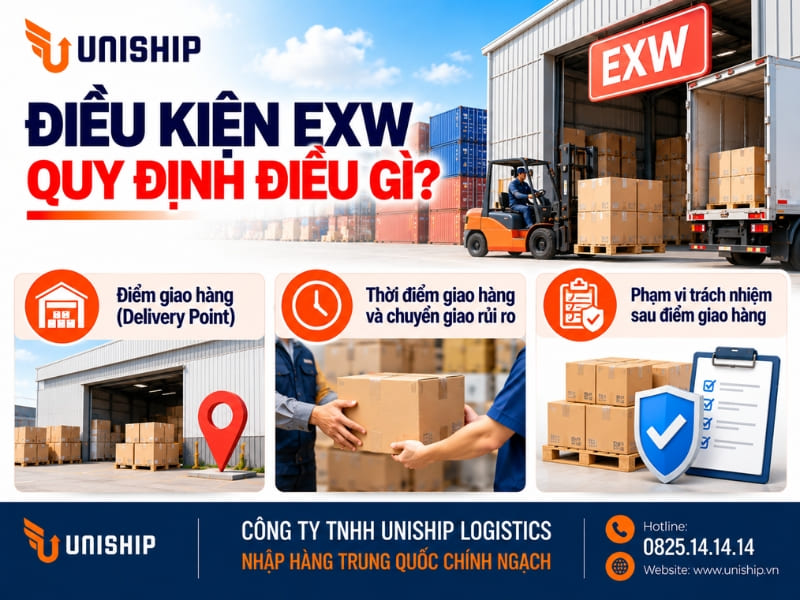 Điều kiện EXW quy định điều gì?