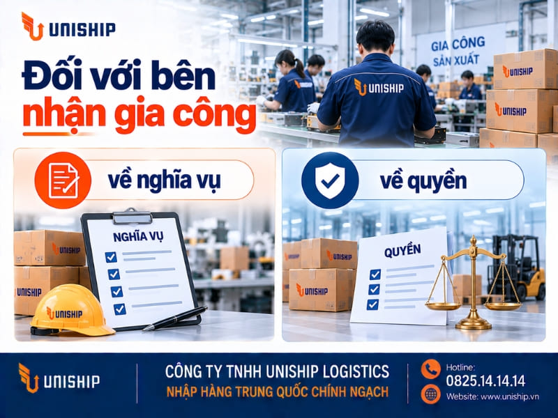 Đối với bên nhận gia công