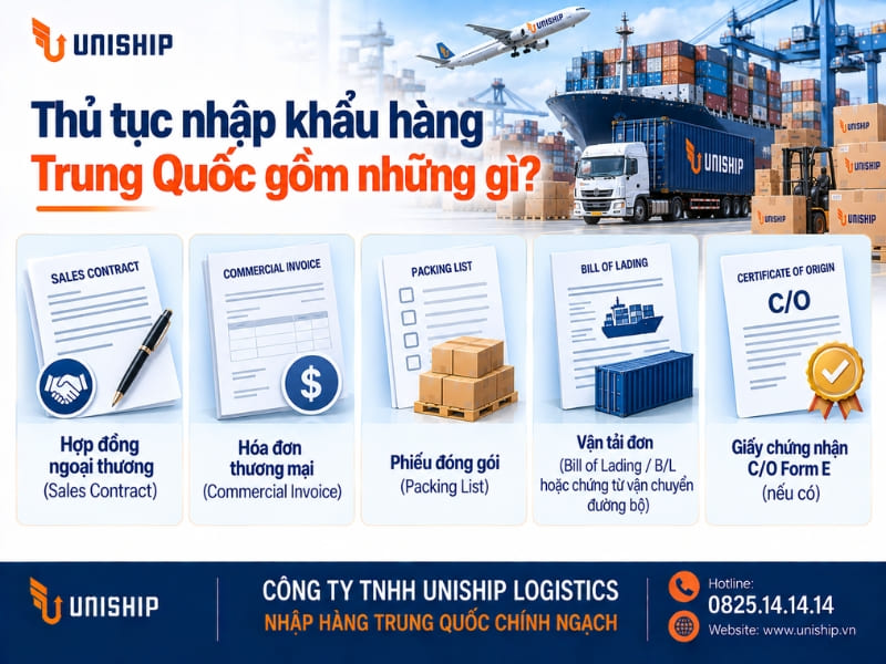 Thủ tục nhập khẩu hàng Trung Quốc