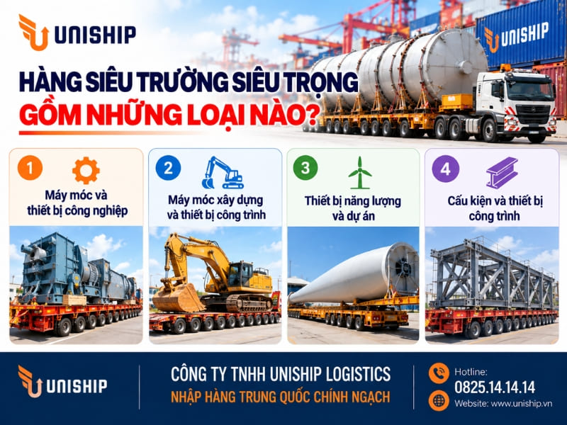 Hàng siêu trường siêu trọng gồm những loại nào?