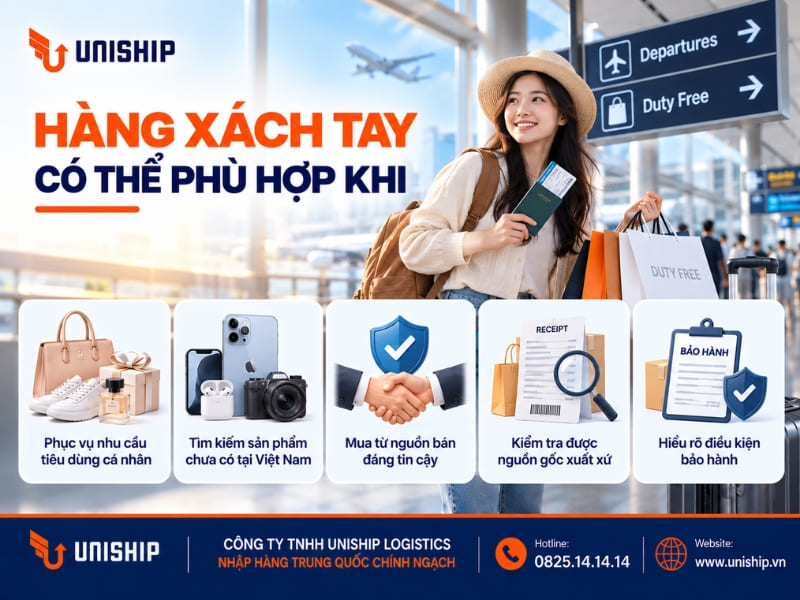 hàng xách tay có thể phù hợp