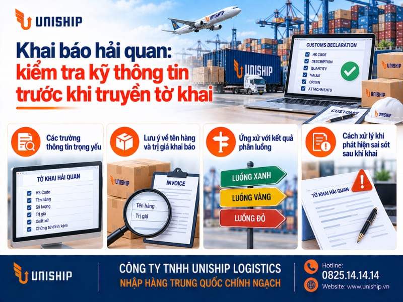Khai báo hải quan: kiểm tra kỹ thông tin trước khi truyền tờ khai