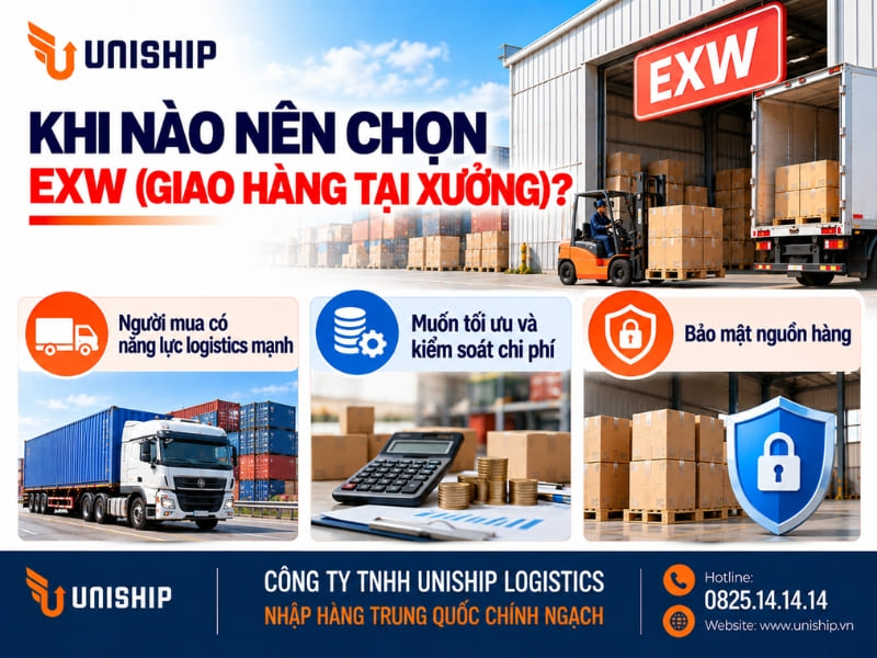 Khi nào nên chọn EXW (Giao hàng tại xưởng)