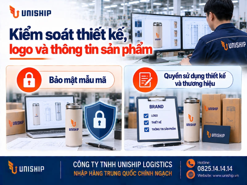 Kiểm soát thiết kế, logo và thông tin sản phẩm