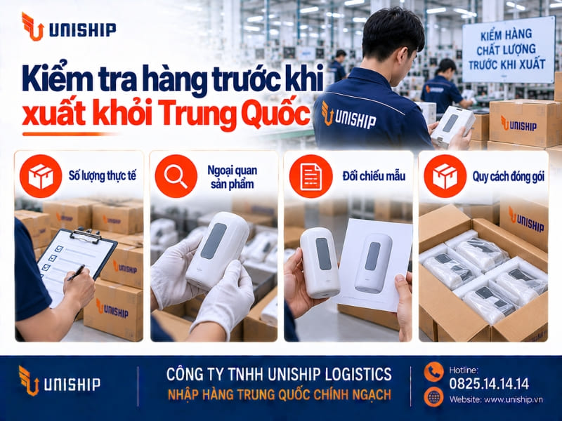 Kiểm tra hàng trước khi xuất khỏi Trung Quốc
