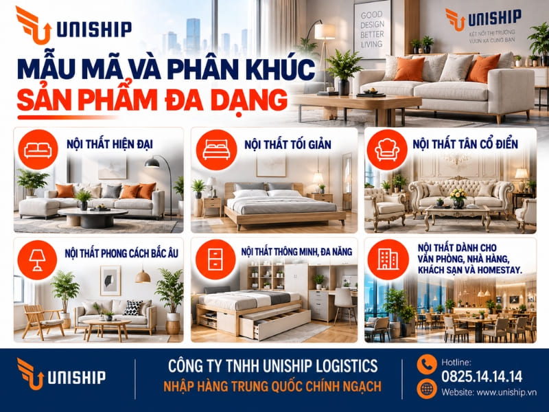 Mẫu mã và phân khúc sản phẩm đa dạng