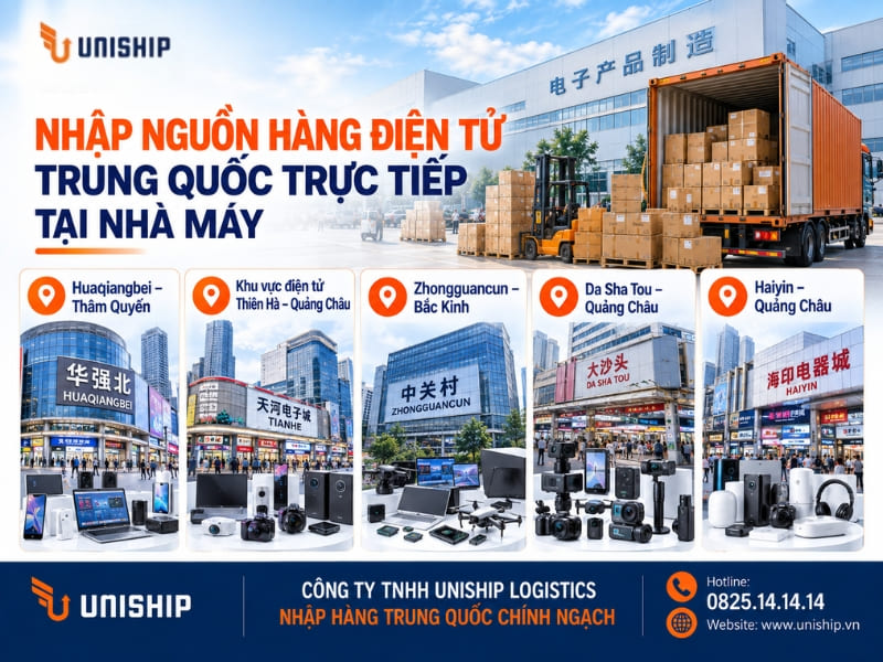 Nhập nguồn hàng điện tử Trung Quốc trực tiếp tại nhà máy