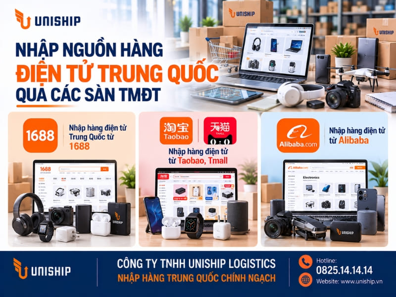 Nhập nguồn hàng điện tử Trung Quốc qua các sàn TMĐT