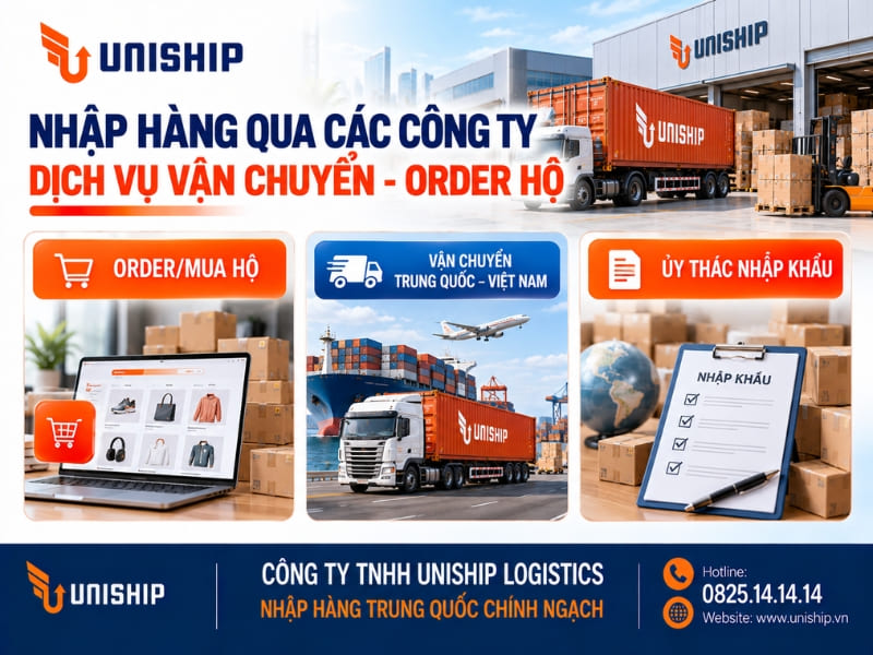 Nhập hàng qua các công ty dịch vụ vận chuyển - order hộ
