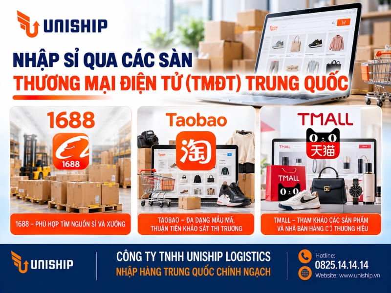 Nhập sỉ qua các sàn thương mại điện tử (TMĐT) Trung Quốc