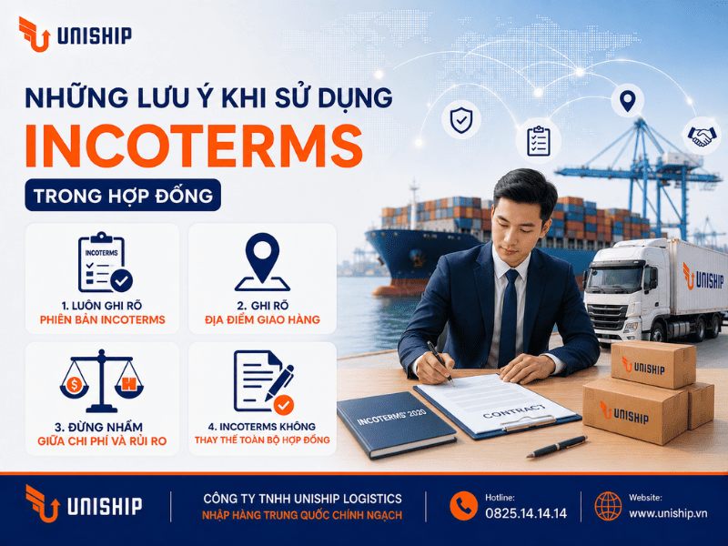 Những lưu ý khi sử dụng Incoterms trong hợp đồng