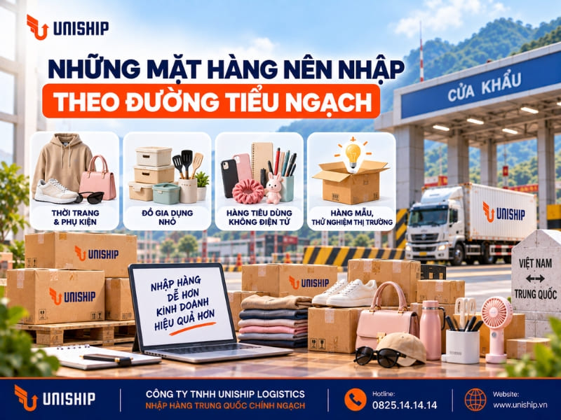Các mặt hàng phù hợp nhập hàng tiểu ngạch