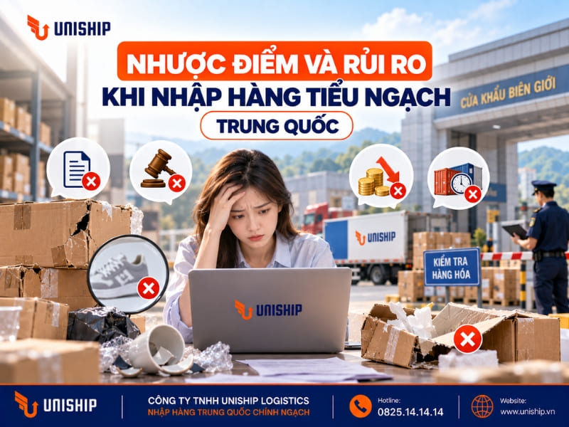 Nhược điểm và rủi ro khi nhập hàng tiểu ngạch Trung Quốc