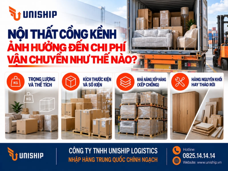 Nội thất cồng kềnh ảnh hưởng đến chi phí vận chuyển như thế nào?