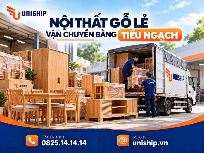 Hàng nội thất gỗ lẻ đi qua tiểu ngạch