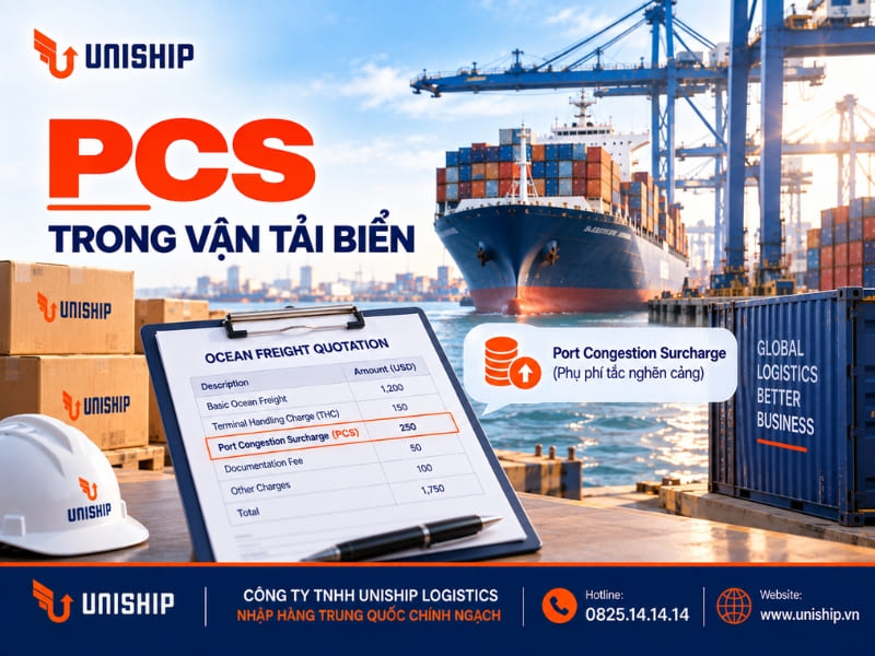 PCS trong vận tải biển là