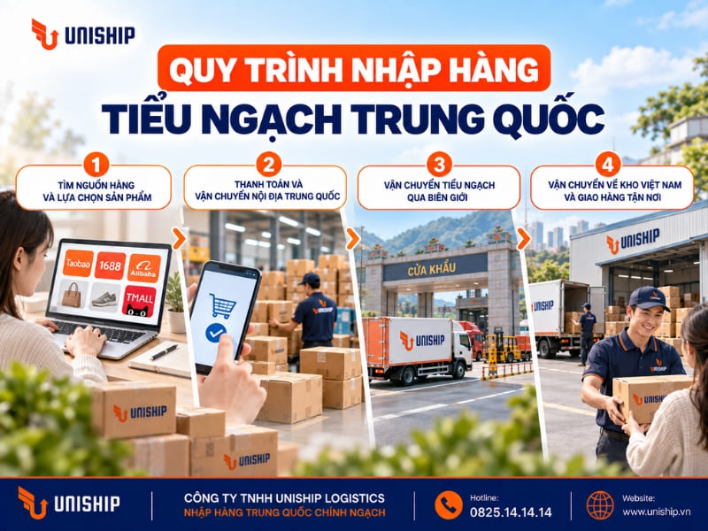 Quy trình nhập hàng tiểu ngạch Trung Quốc