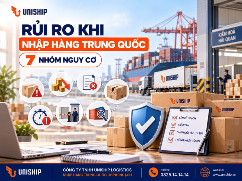 Rủi ro khi nhập hàng Trung Quốc: 7 Nhóm nguy cơ & cách phòng tránh 2026