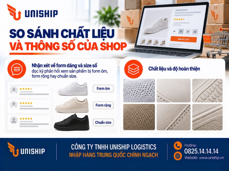 So sánh chất liệu và thông số của shop