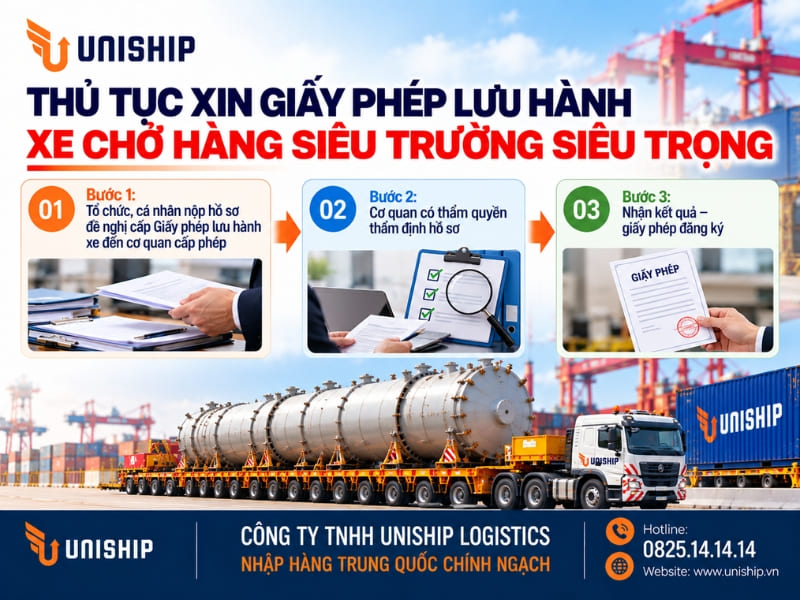 Thủ tục xin giấy phép lưu hành xe chở hàng siêu trường siêu trọng