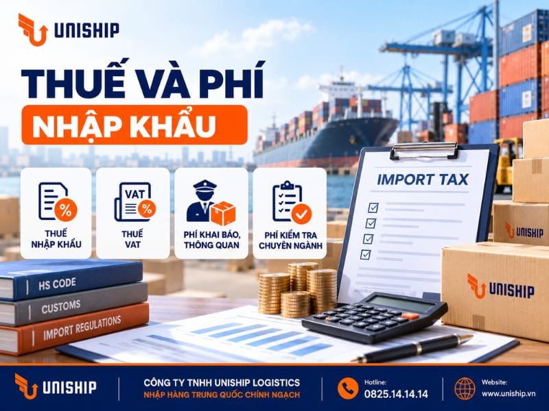 Thuế và phí nhập khẩu chính ngạch