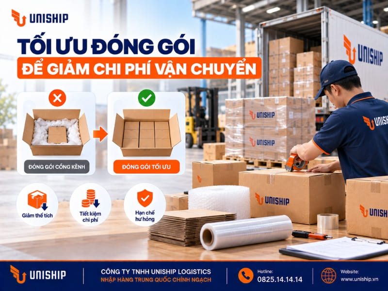 Tối ưu đóng gói để giảm chi phí vận chuyển