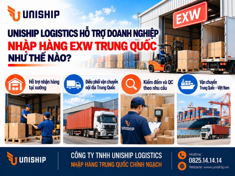 Uniship Logistics hỗ trợ doanh nghiệp nhập hàng EXW Trung Quốc như thế nào?