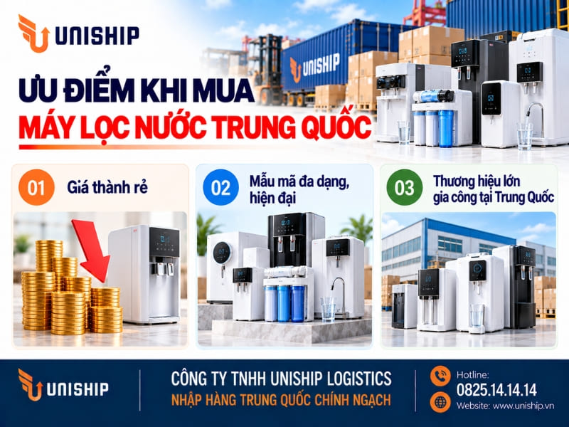 Ưu điểm khi mua máy lọc nước Trung Quốc