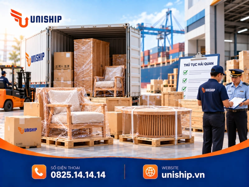 Hàng nội thất gỗ lẻ đi chính ngạch