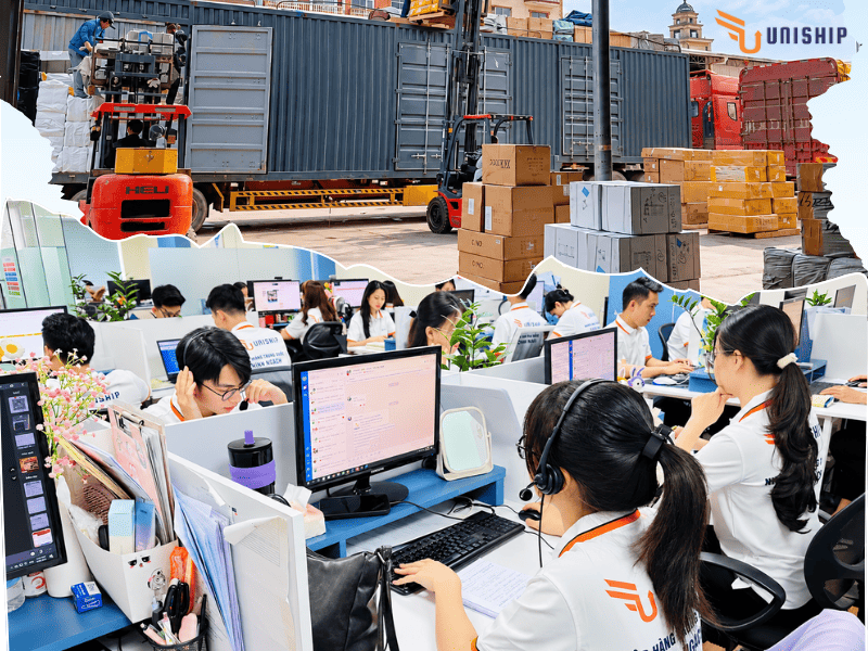 Đội ngũ nhân viên Uniship Logistics luôn đồng hành cùng khách hàng Đội ngũ nhân viên Uniship Logistics luôn đồng hành cùng khách hàng