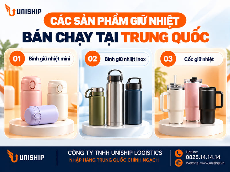 Các sản phẩm giữ nhiệt bán chạy tại Trung Quốc